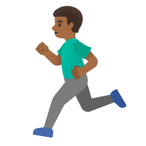 Man Running: Medium-dark Skin Tone