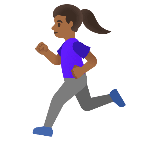 Woman Running: Medium-dark Skin Tone