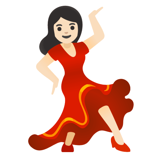 Woman Dancing: Light Skin Tone