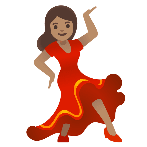 Wanita Menari: Kulit Sedang