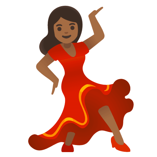 Wanita Menari: Kulit Gelap-Sedang