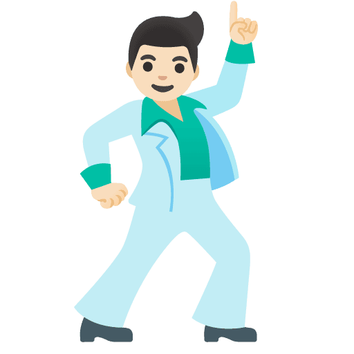 Man Dancing: Light Skin Tone