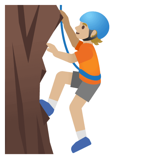 Person Climbing: Medium-light Skin Tone