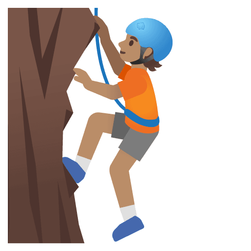 Person Climbing: Medium Skin Tone