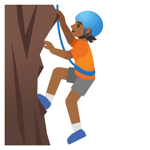 Person Climbing: Medium-dark Skin Tone