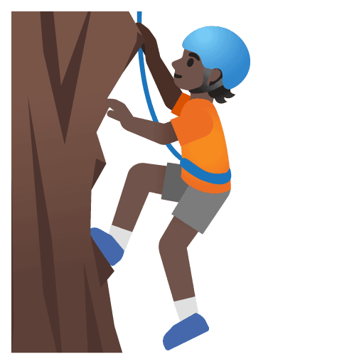 Person Climbing: Dark Skin Tone