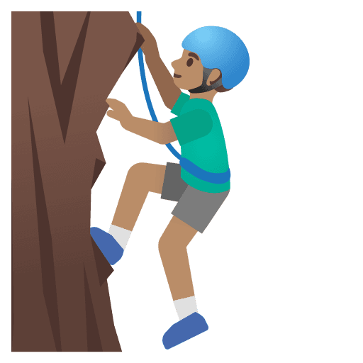 Man Climbing: Medium Skin Tone
