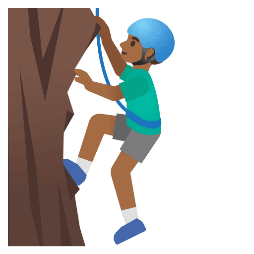 Man Climbing: Medium-dark Skin Tone