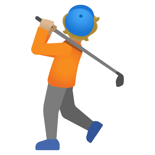 Person Golfing: Medium-light Skin Tone