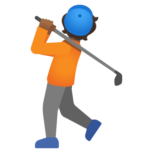 Person Golfing: Medium-dark Skin Tone
