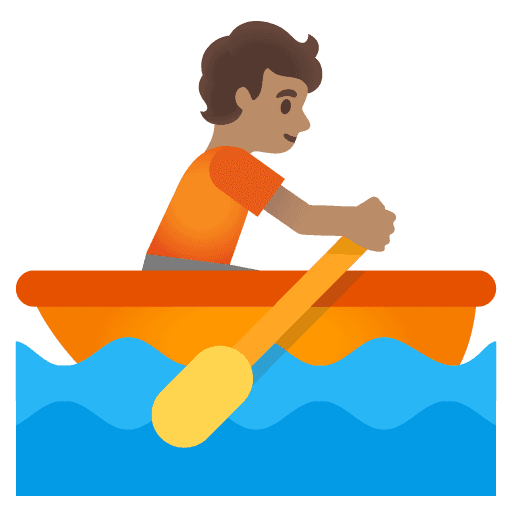 Person Rowing Boat: Medium Skin Tone