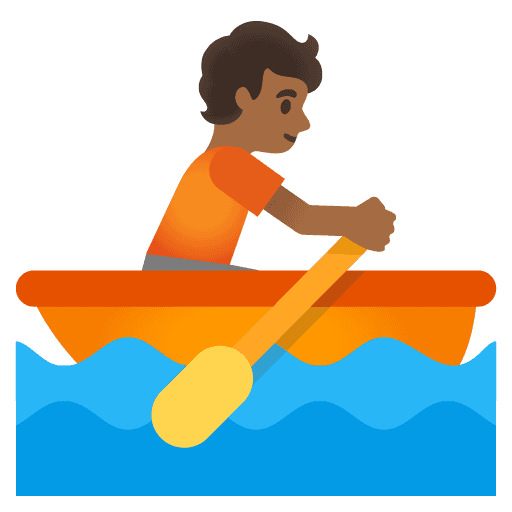 Person Rowing Boat: Medium-dark Skin Tone