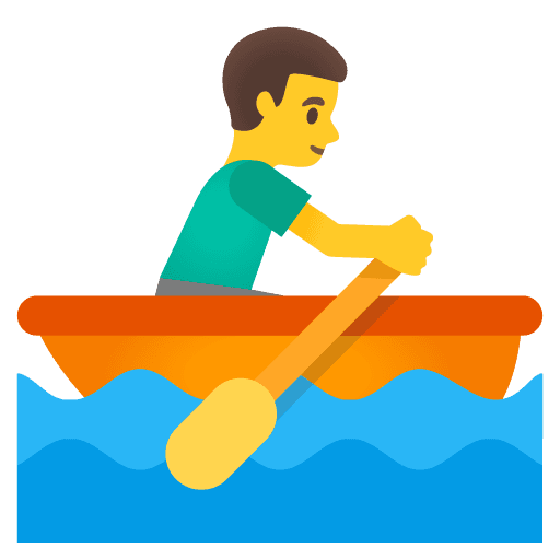 Man Rowing Boat