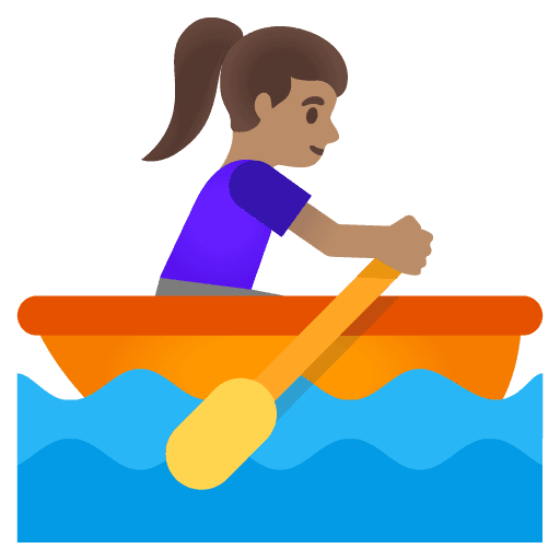 Woman Rowing Boat: Medium Skin Tone