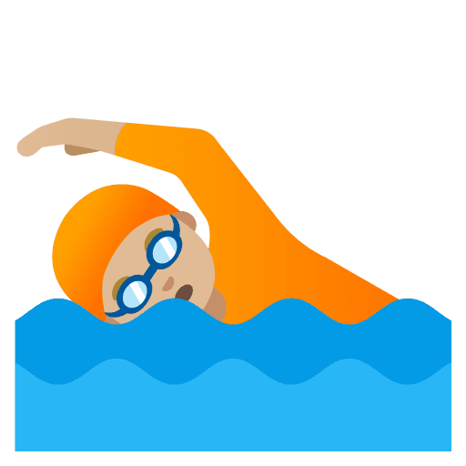 Orang Berenang: Kulit Cerah-Sedang