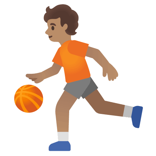 Person Bouncing Ball: Medium Skin Tone