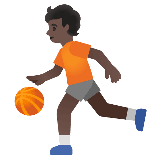 Person Bouncing Ball: Dark Skin Tone