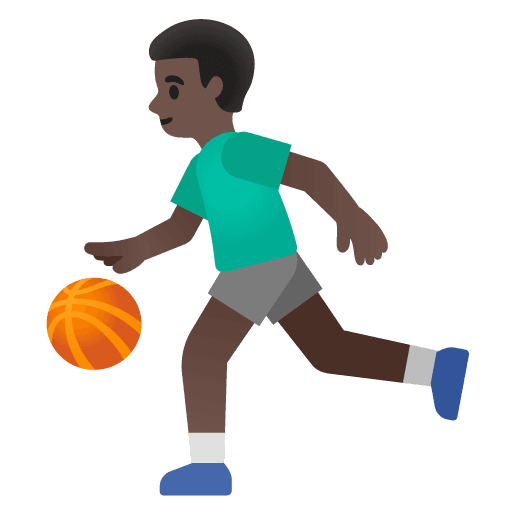 Man Bouncing Ball: Dark Skin Tone