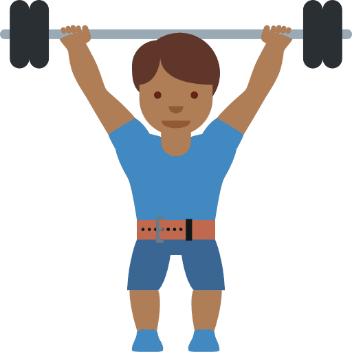 Man Lifting Weights: Medium-dark Skin Tone