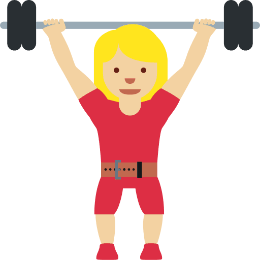 Woman Lifting Weights: Medium-light Skin Tone