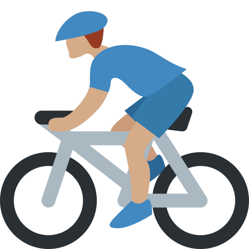 Pria Bersepeda: Kulit Sedang