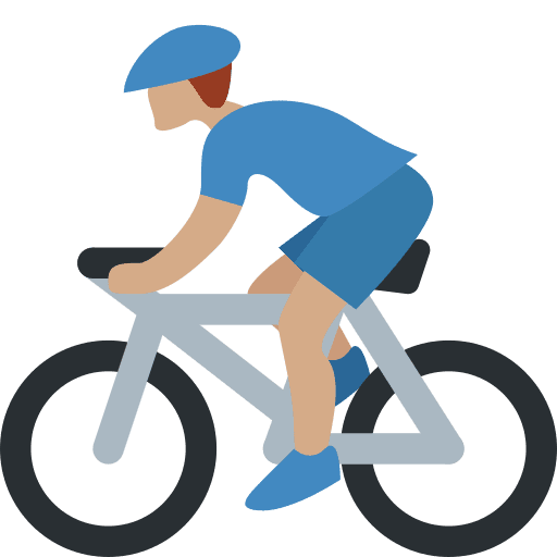 Man Biking: Medium Skin Tone