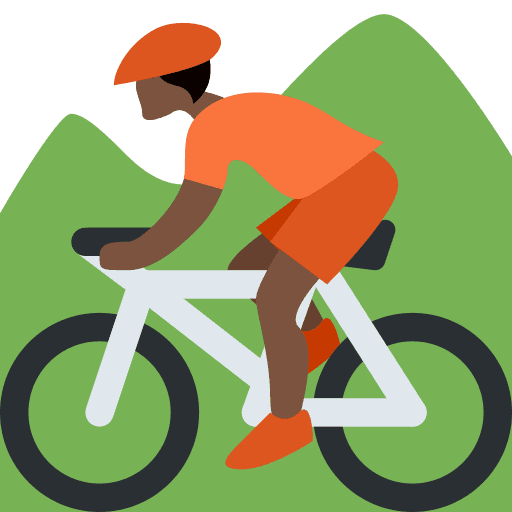 Person Mountain Biking: Dark Skin Tone