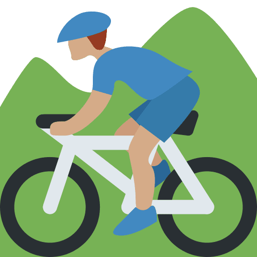 Man Mountain Biking: Medium Skin Tone