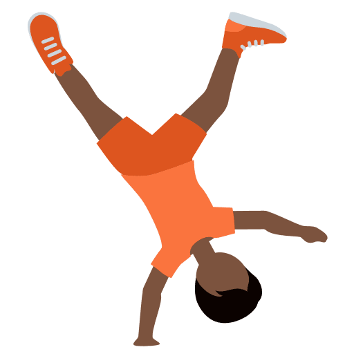 Person Cartwheeling: Dark Skin Tone