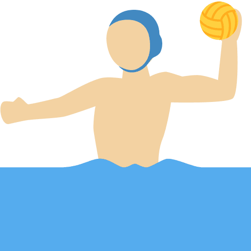 Man Playing Water Polo: Medium-light Skin Tone