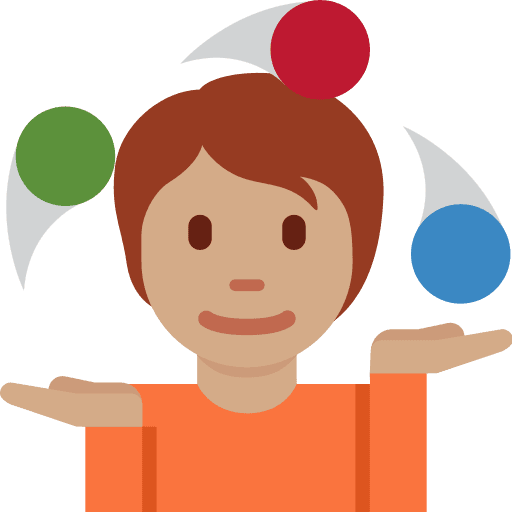 Person Juggling: Medium Skin Tone