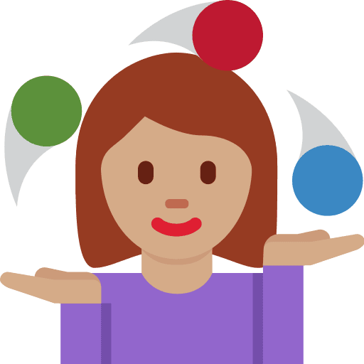 Woman Juggling: Medium Skin Tone