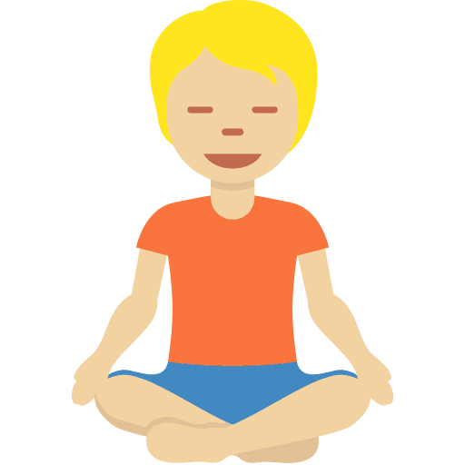 Person in Lotus Position: Medium-light Skin Tone