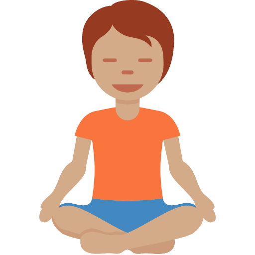 Person in Lotus Position: Medium Skin Tone