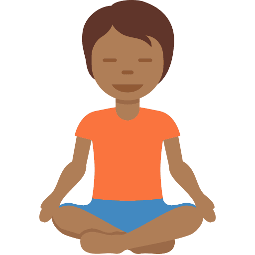 Person in Lotus Position: Medium-dark Skin Tone