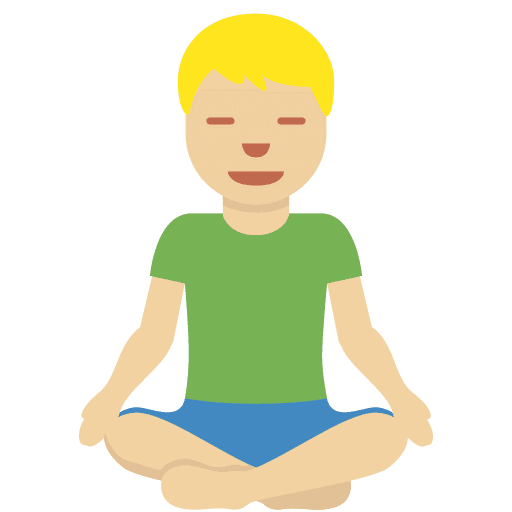 Man in Lotus Position: Medium-light Skin Tone