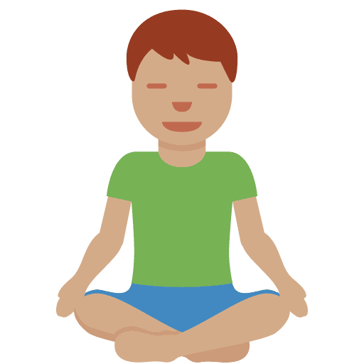 Man in Lotus Position: Medium Skin Tone