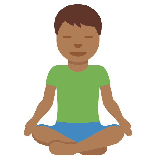 Man in Lotus Position: Medium-dark Skin Tone