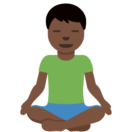 Man in Lotus Position: Dark Skin Tone