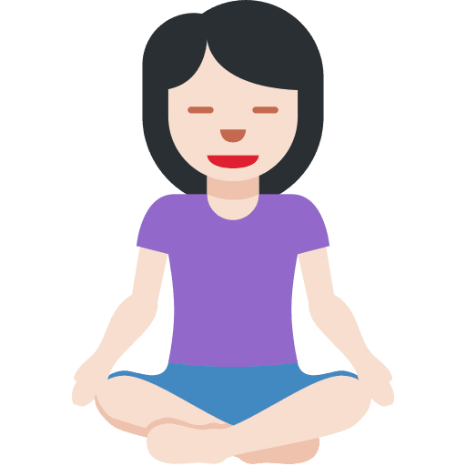 Woman in Lotus Position: Light Skin Tone