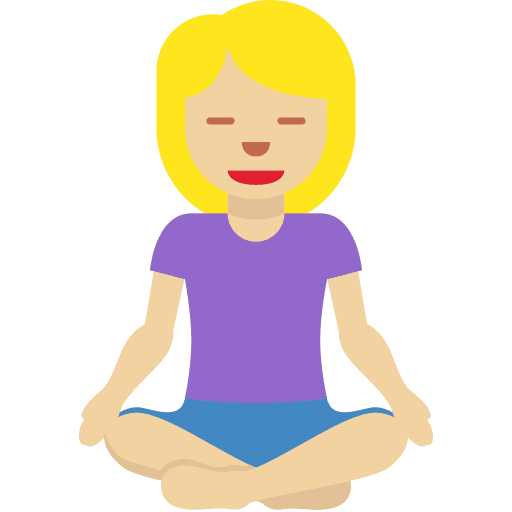 Woman in Lotus Position: Medium-light Skin Tone