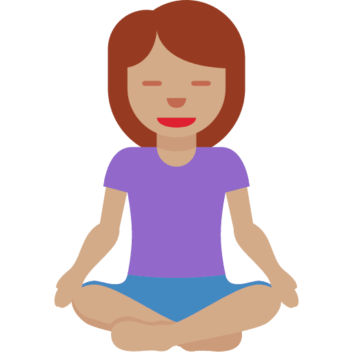 Woman in Lotus Position: Medium Skin Tone