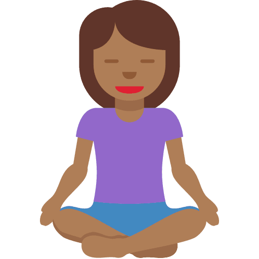 Woman in Lotus Position: Medium-dark Skin Tone