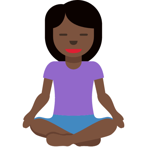 Woman in Lotus Position: Dark Skin Tone