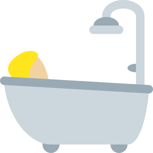 Person Taking Bath: Medium-light Skin Tone