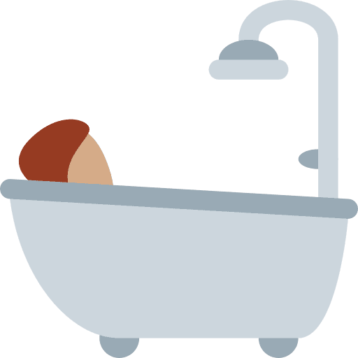 Person Taking Bath: Medium Skin Tone