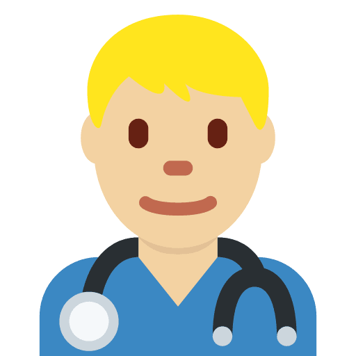 Man Health Worker: Medium-light Skin Tone