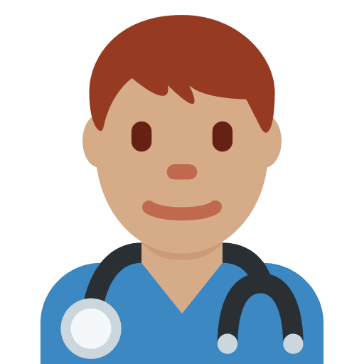 Man Health Worker: Medium Skin Tone