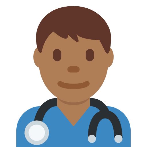 Man Health Worker: Medium-dark Skin Tone