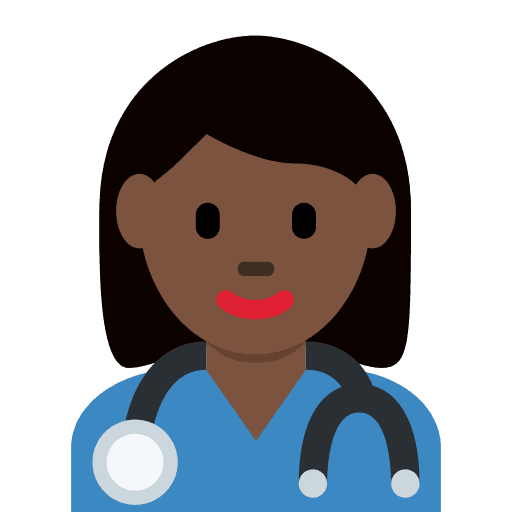 Woman Health Worker: Dark Skin Tone